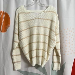 Cross back sweater